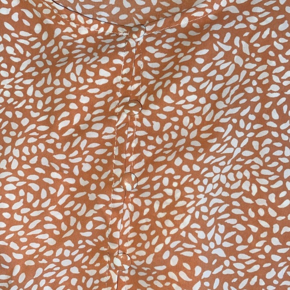 Orange and White Flowing Dress - Picture 2 of 6